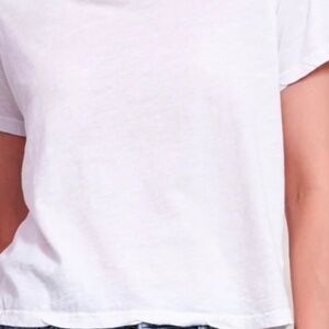 SUNDRY --SOFT SHORT SLEEVE CREW IN WHITE--MADE IN THE USA NWT